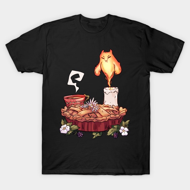 Fantasy Cottagecore - Fire Pie T-Shirt by Rumpled Crow